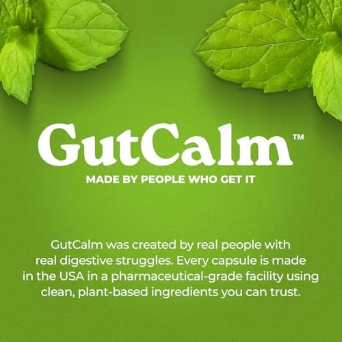 GutCalm - IBS Relief - Peppermint Oil Capsules - Bloating, Gas, Constipation and Digestive Comfort Supplement - 12/ct - görsel 17