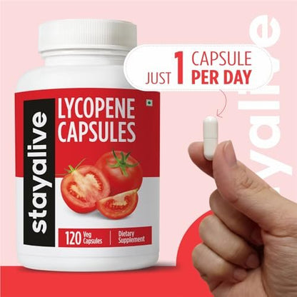 STAY ALIVE Lycopene Supplement for Men 60mg, – Dimensions: 6.0 x 6.0 x 11.0 cm – Image 13