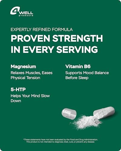 Magnesium Complex for Women – Magnesium for Sleep, Advanced 610mg with Glycinate, Citrate & Vitamin B6 for 3X Absorption + 5-HTP – Supports Sleep, Relaxation, Nerve, Muscle, Bone & Energy Health