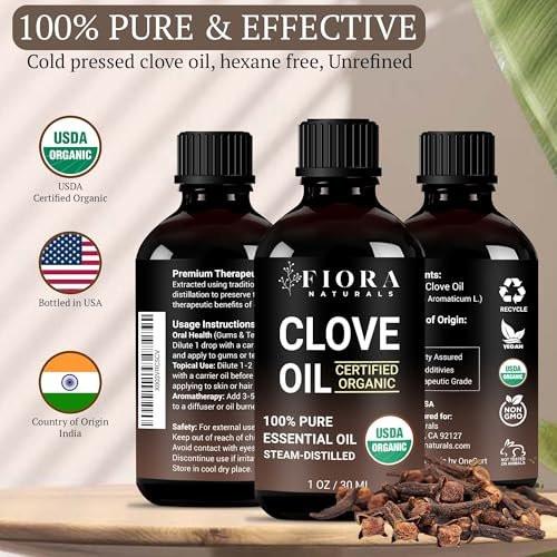 Organic Clove Essential Oil – 100% Pure, USDA Certified Clove Bud Oil for Teeth & Gums, Toothache Relief, Hair Growth & Aromatherapy – Premium Cloves Oil for DIY Wellness by Fiora Naturals - görsel 11