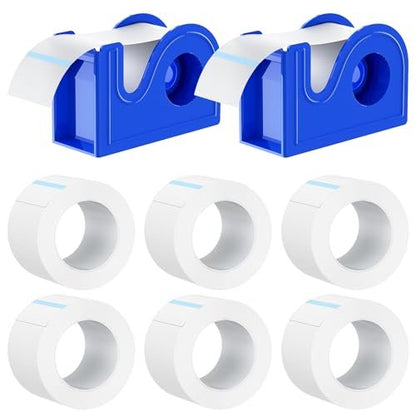 Rose Romee 2 Rolls Surgical Medical Tape with Dispenser 2 Each, 1 Inch X 10 Yard Paper Tape Medical, Wound First Aid Tape, Medical Tape White, NonSterile