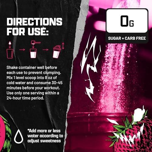 Outrage Ultra HIGH STIM Pre-Workout Powder for Men | 400mg Caffeine, L-Citrulline, Beta-Alanine, Creatine | Extreme Energy, Focus, Strength & Endurance (30 Servings, Strawberry Watermelon) - görsel 4