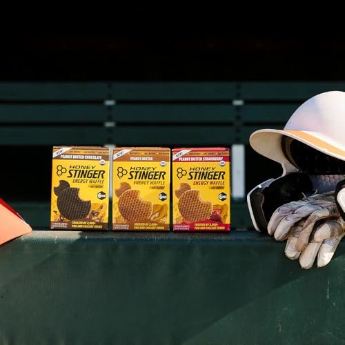 Honey Stinger Organic Peanut Butter Energy Waffle Variety Pack of 18, 6 Pack Each of Peanut Butter, PB Chocolate and PB Strawberry, Nutritious Stroopwafel Snack for Exercise, Endurance and Performance - görsel 16