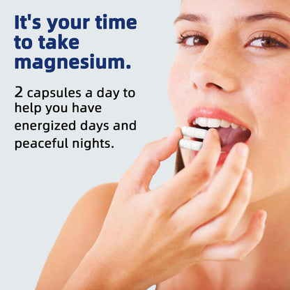 DRFOSTER Magnesium Citrate Capsules - High Absorption Pure Magnesium Supplement 400 mg for Constipation, Sleep, Muscle & Heart Support - Non-GMO 110 Vegan Capsules
