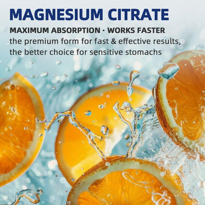 DRFOSTER Magnesium Citrate Capsules - High Absorption Pure Magnesium Supplement 400 mg for Constipation, Sleep, Muscle & Heart Support - Non-GMO 110 Vegan Capsules