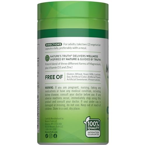 Nature's Truth Triple Magnesium Complex – Form: Capsules – Image 1