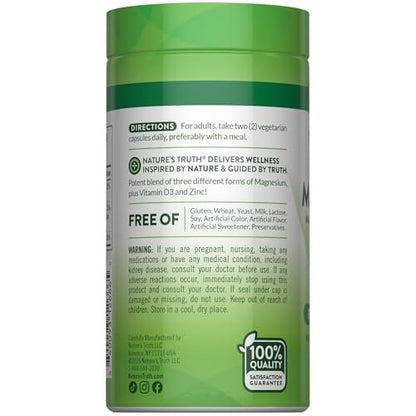 Nature's Truth Triple Magnesium Complex – Form: Capsules – Image 1