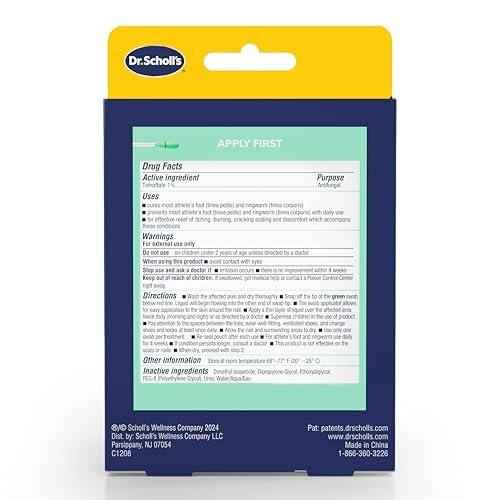 Dr. Scholl’s Fungal Nail Clear & Cure Swabs, 30 ct - Nail Treatment with Tolnaftate to Cure & Relieve Athlete's Foot Fungus Around the Nail + Whitening Swab to Improve Nail Appearance in 2 Days - görsel 8