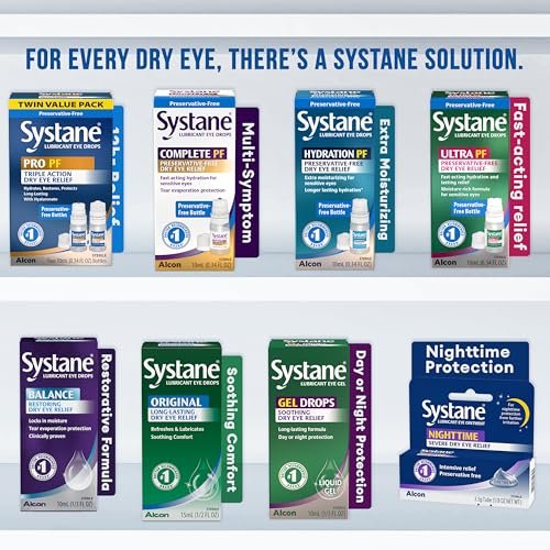 Systane PRO PF Lubricating Eye Drops for Dry Eyes, 2 x 10 mL, Preservative Free with Hyaluronate, Triple-Action Formula to Hydrate, Restore & Protect, Multi-Dose Bottle - görsel 1