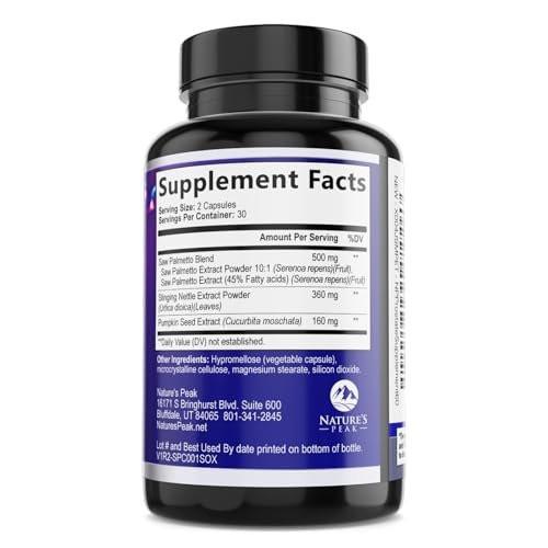 Prostate Health Supplements for Men - 3X Strength with Saw Palmetto Blend Stinging Nettle Root & Pumpkin Seed Support Complex - Supports Bathroom Trips Prostate & Urinary Health - 120 Capsules - görsel 10