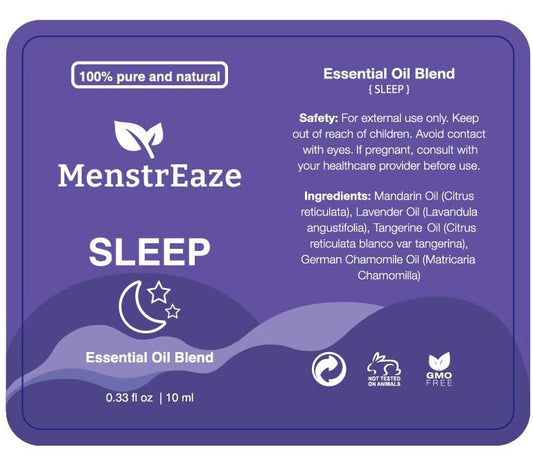 Natural Sleep Essential Oil Roll On, 100% Natural Deep Relaxation Blend with Lavender, Chamomile, Sweet Orange Aromatherapy Oils, 10ml