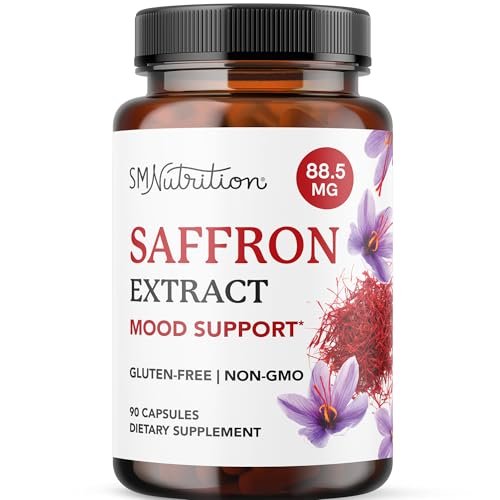 Saffron Supplements 88.5mg | 3-Month Supply | Pure Saffron Extract Capsules for Mood, Focus, Eye Health & Energy Balance Support | Crocus Sativus Extract | Gluten-Free & Non-GMO | 90 Capsules - görsel 2