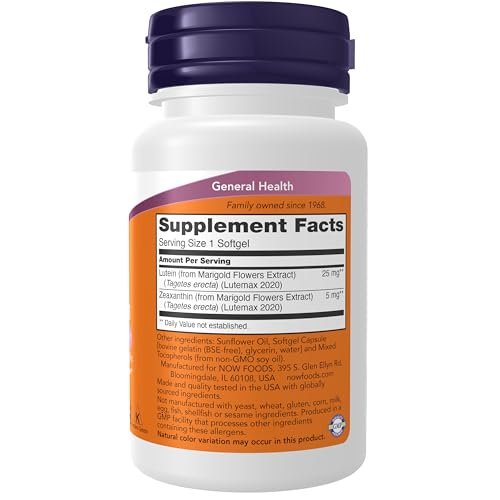 Now Supplements, Lutein & Zeaxanthin with 25 – Convenient Softgels: Easy-to-swallow softgels with a smooth – Image 4