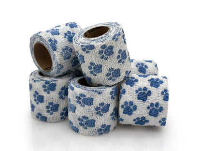 OVIK Health PetFlex Paw Pack – Flexible Self-Adhering Elastic Bandage for Wound Care – First Aid Wrap for Small Animals Like Dogs, Cats, and Other Pets - 2 inch, 6 Rolls
