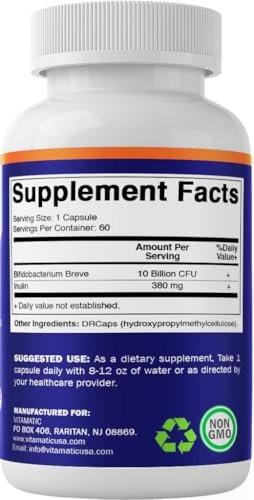 Vitamatic Bifidobacterium Breve - 10B per DR – Digestive Support: Helps maintain a balanced gut flora, which is – Image 4