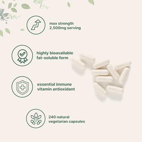 Liposomal Vitamin C 2,500mg, 240 Veggie Capsules | Highly Bioavailable Fat Soluble Form | Immune Support & Antioxidant Supplement | Liposomal Delivery for Superior Absorption | Non-GMO, Gluten Free - görsel 4