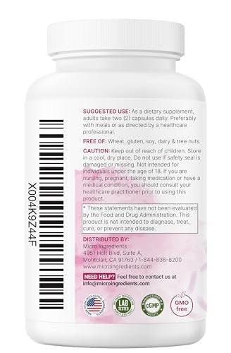 Micro Ingredients Probiotics for Women 100 Billion CFU with Prebiotics, 120 Veggie Capsules | pH Balance, Urinary Tract, Vaginal & Gut Health Support* | 40 Strains with Cranberry, D-Mannose & More