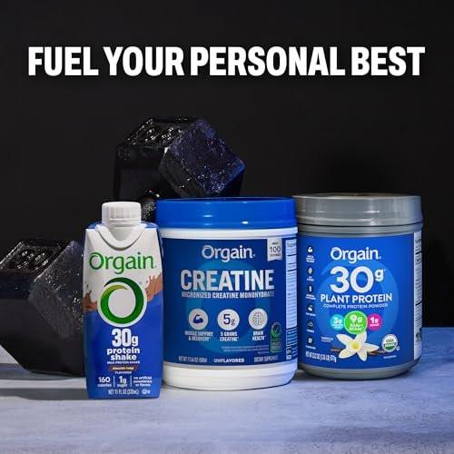 Orgain Creatine Monohydrate Micronized Powder, 100 Servings, Unflavored, Supports Muscle Growth, Post Workout Recovery and Brain Health, No Artificial Additives, for Men & Women (Packaging May Vary) - görsel 12
