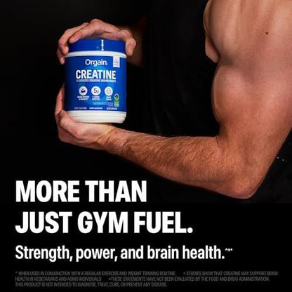 Orgain Creatine Monohydrate Micronized Powder, 100 Servings, Unflavored, Supports Muscle Growth, Post Workout Recovery and Brain Health, No Artificial Additives, for Men & Women (Packaging May Vary)