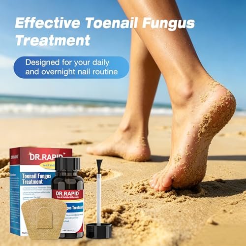 DR.RAPID Toenail Fungus Treatment Extra – Dual-Action System: Use the liquid for deep penetration and the patches – Image 2