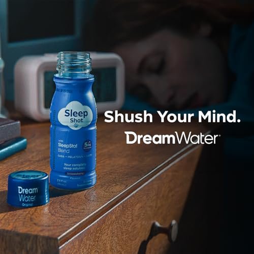 Dream Water Sleep Aid Powder; Melatonin 5mg, GABA, 5-HTP; Natural Flavors; Helps You to Fall Asleep, Fast, and Wake Refreshed; Snoozeberry, 30-Count - görsel 1