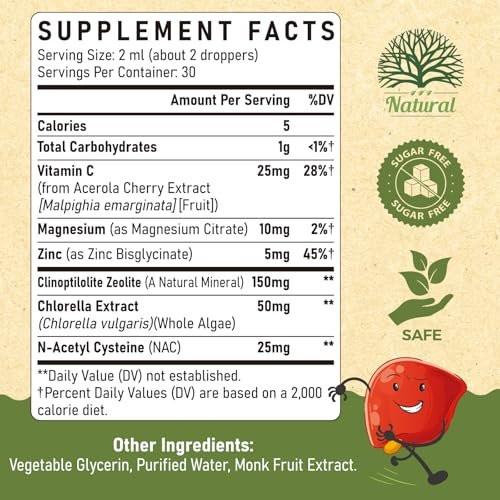 Atherionyxora Zeolite Detox for Kids - Detox Supplement, Gentle & Natural & Sweet-Tasting, Contains Clinoptilolite Zeolite, Vitamin C, Magnesium, and Zinc, 60ml - görsel 11