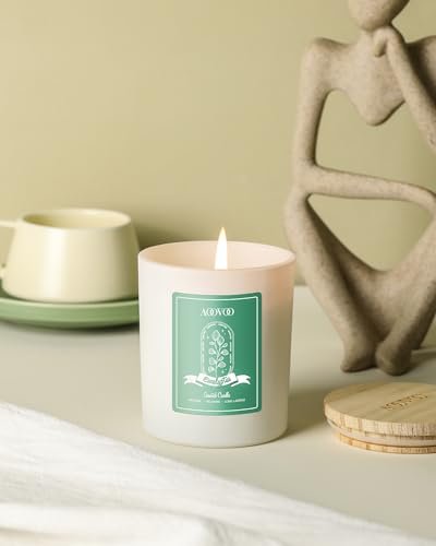 AOOVOO Eucalyptus Mint Scented Candles for – Material: Soy Wax – Image 6