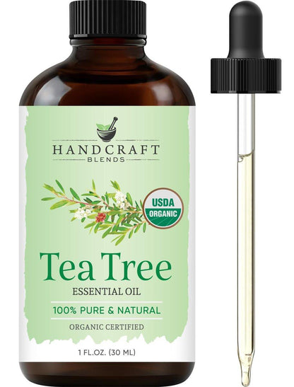 Handcraft Blends Organic Tea Tree Essential Oil – 1 Fl Oz – 100% Pure and Natural – Premium Grade Essential Oil for Diffuser and Aromatherapy