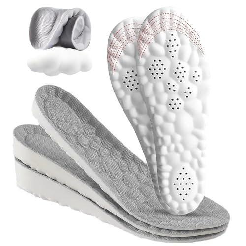 4D Cloud Height Increase Insoles for Men Women - Cloud Tech Insole, Soft Memory Foam Insoles, Comfort Steppers Height Increase Insoles Trim to Fit for Men Women (Gray, 1.4-in US Men 8-11) - görsel 1