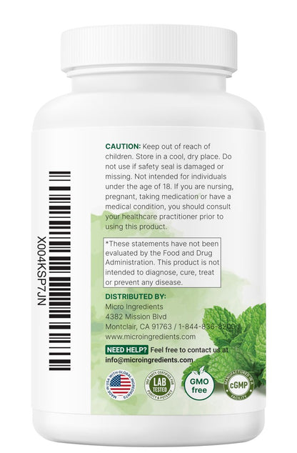 Micro Ingredients Chlorophyll Super Greens Complex | 240 Veggie Capsules with Parsley, Moringa, Spirulina, Chlorella, & More | Gluten-Free, No Additives