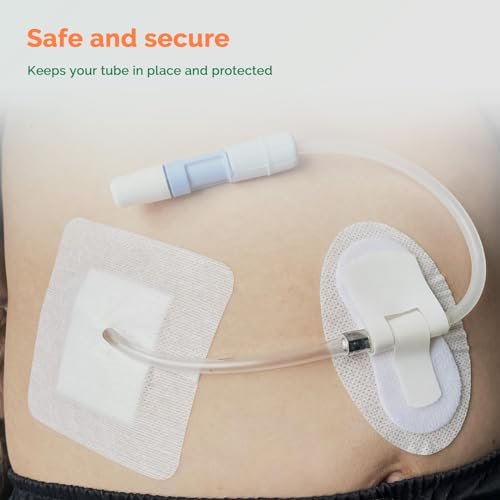Split Drain Adhesive Bandages 4" x 4" 10Pcs PD Catheter Feeding Tube Pads G Tube Covers Foley Tubing Stabilization Device Peritoneal Dialysis Accessories Catheter Patch Supplies - görsel 8