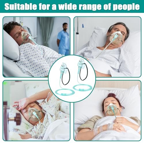 Geiserailie 2PCS Pediatric Elongated (M) Oxygen Mask with 6.6 Ft Tubing and Adjustable Elastic Strap - görsel 3