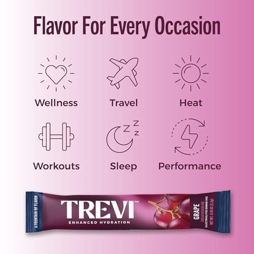 TREVI™ Everyday Sugar Free Electrolytes - Essential Drink Mix Hydration Powder Packets - 28 Count - Grape - görsel 1