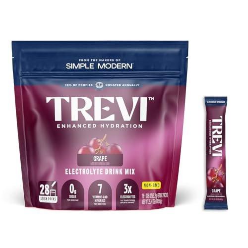 TREVI™ Everyday Sugar Free Electrolytes - Essential Drink Mix Hydration Powder Packets - 28 Count - Grape - görsel 7