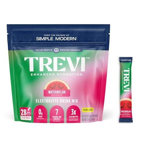TREVI™ Everyday Sugar Free Electrolytes - Essential Drink Mix Hydration Powder Packets - 28 Count - Watermelon - görsel 3