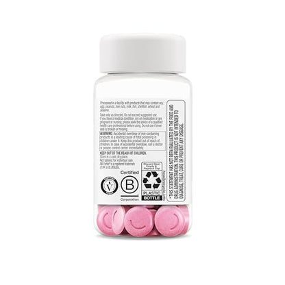 OLLY Delightful Iron Chewable Tablet, Iron Supplement from AB Fortis, Fruit Punch Flavored, 30 or 20 Day Supply - 60 Count