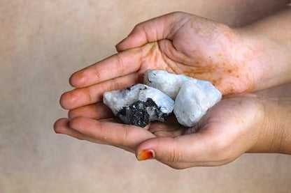 Large 1.25-2.0” Natural Rainbow Moonstone Raw Crystals Stones for Meditation, Chakra, Reiki, Crystal Grid, Energy Work, Wire Wrapping, Tumbling & Spiritual Home Decor