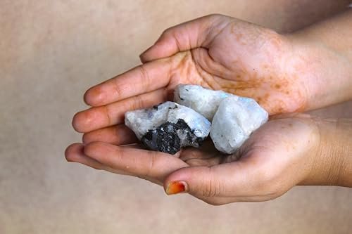 Large 1.25-2.0” Natural Rainbow Moonstone Raw Crystals Stones for Meditation, Chakra, Reiki, Crystal Grid, Energy Work, Wire Wrapping, Tumbling & Spiritual Home Decor - görsel 1