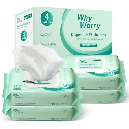 WhyWorry Wet Wipes for Adults, 8"x12" Extra – Extra Large Size (8"x12") : Covers more surface area for efficient – Image 1