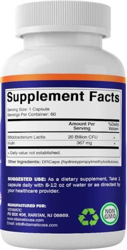 Vitamatic Bifidobacterium Bifidum - 10 – Prebiotic: Inulin Fiber – Image 11