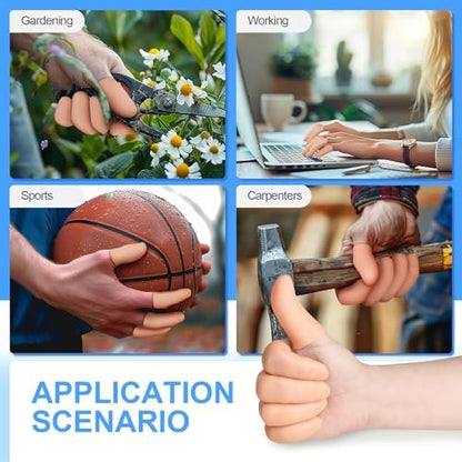 20 Pcs Gel Finger Protectors, Finger Caps Silicone Fingertips Protection, Reusable Soft High Elastic Fingertip Bandages for Relief Fingers Arthritis, Cracked , and Other Fingers Pain(Multi-Size)