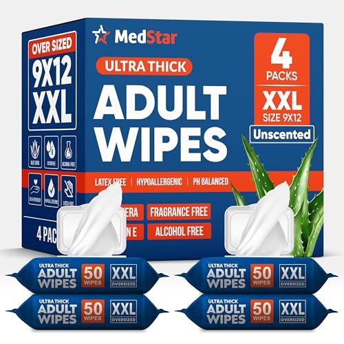 Adult Wipes for Elderly 4 Pack - Extra Large – Extra Thick Material: The thick, durable non-woven fabric provides – Image 13