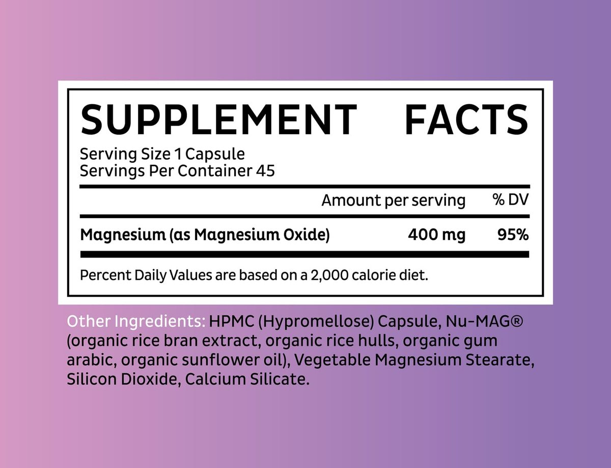 Zeal Naturals Magnesium Oxide Capsules 400mg – with NU-MAG® – Supports Calm Sleep, Muscle, Nerve & Digestive Health | Non-GMO, Third Party Tested | 45 Capsules - görsel 11