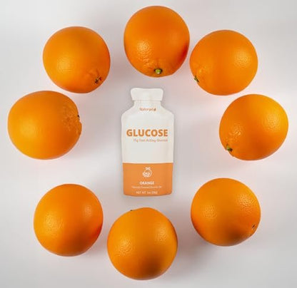 Glucose Liquid Gel, Pack of 10, Orange - 15g Fast-Acting Liquid Glucose
