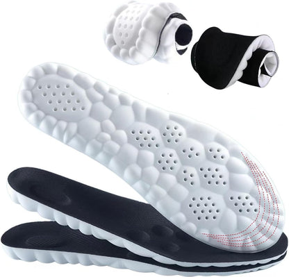 Insoles Men, Shoe Inserts for Men, 4D Cloud Insoles for Men and Women, Steeper Insoles for Boots & Sneakers, Cuttable, Anti Fatigue, Shock Absorption, Foot Pain Relief (S:Women5.5-8.5)