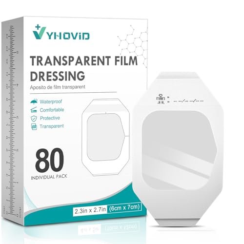 80 Packs Transparent Film Dressing 2.375" x 2.75" - Waterproof Bandages for Swimming, Showering, Wounds, Post Surgical Shower or IV Shield, Tattoo Aftercare Bandage, Scar Therapy, Adhesive Patches - görsel 4