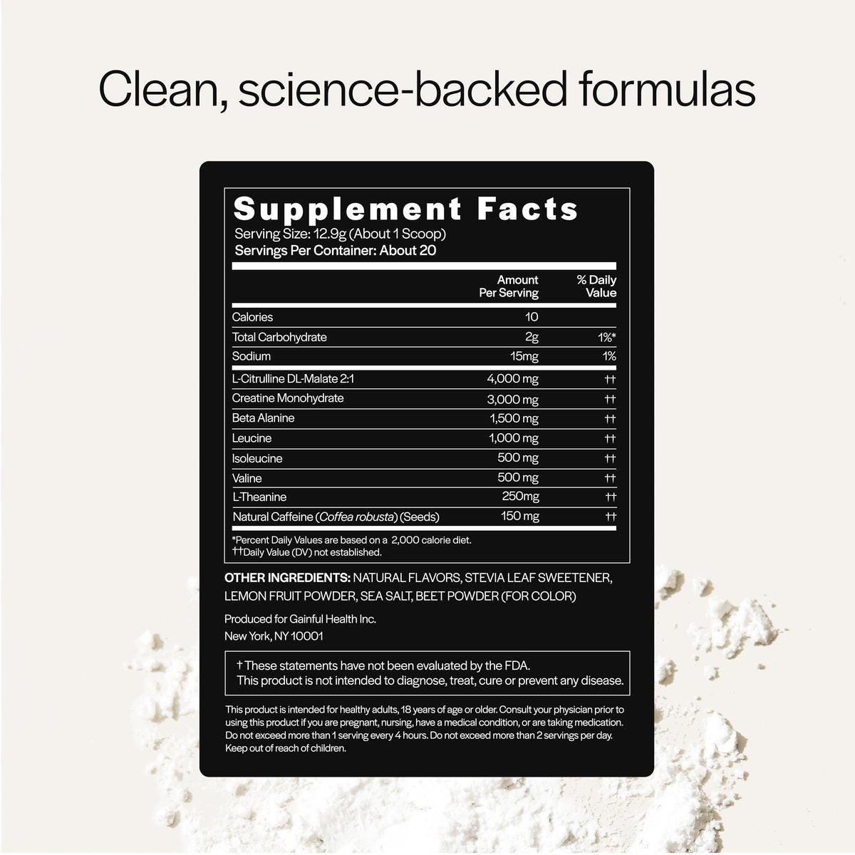 Gainful Pre Workout Powder, Caffeine Free with Creatine, L Citrulline, Beta Alanine, BCAA's, Energy & Muscle Support, 14 Servings (20 Servings, Strawberry Lemonade - Performance) - görsel 2