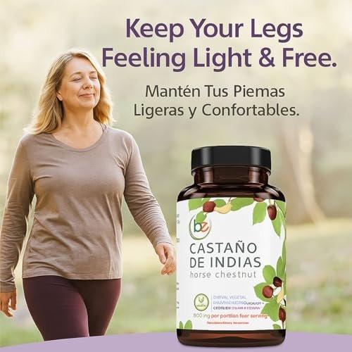 Castaño De Indias (Horse Chestnut Capsules) – 1500 mg per Serving, 90 Veggie Caps, 100% Natural, Premium Dietary Supplement, Made in USA – Supports Circulatory & Vein Health - görsel 9
