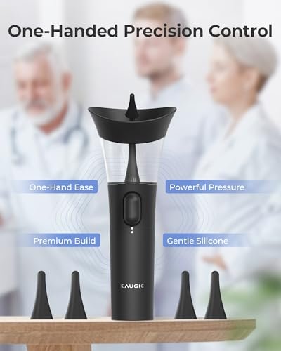 KAUGIC Manual Ear Wax Cleaner – Safe, Comfortable & Easy to Use Seamless One-Hand Operation, Black - görsel 7