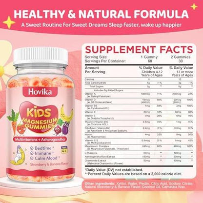 Kids Magnesium Gummies - Magnesium Glycinate – Strawberry Banana Flavor: Center-filled gummies with a delicious – Image 5